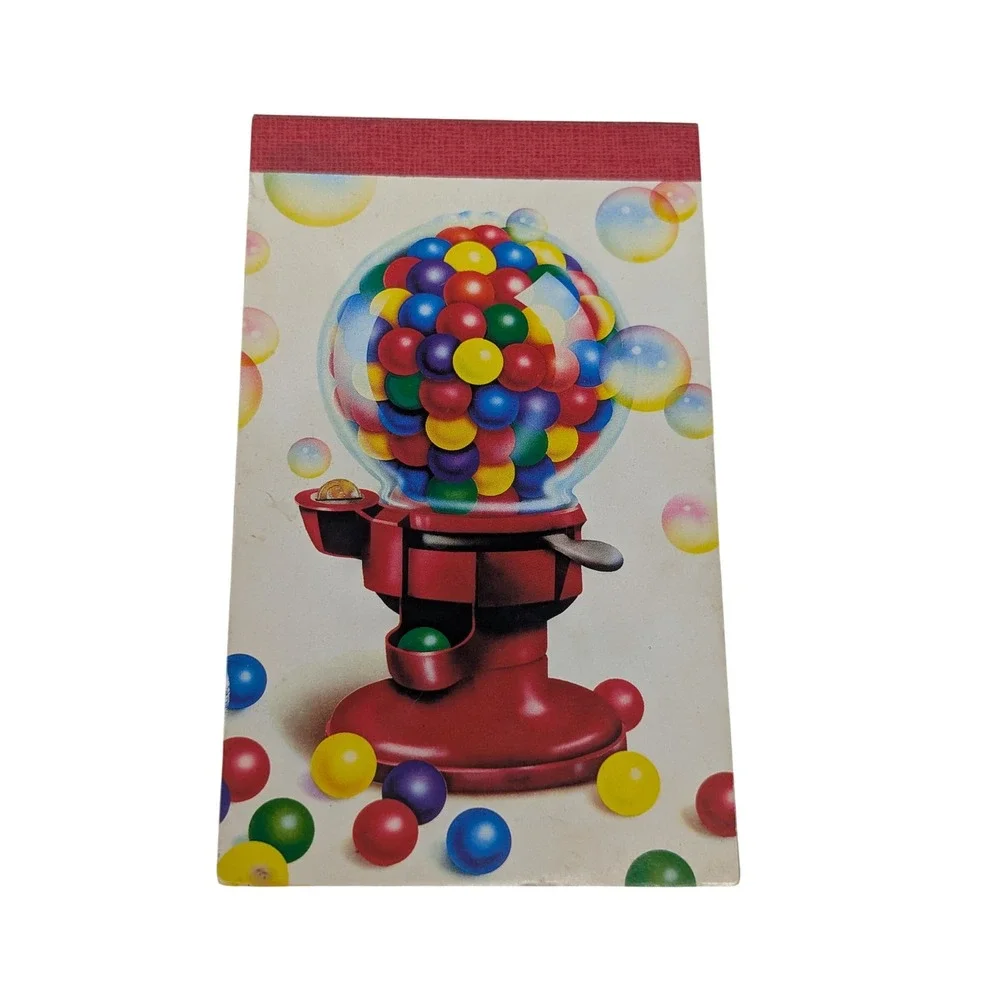 Vintage 1987 Lisa‎ Frank Gumball Machine Pocket Notepad Designer Collection 90s